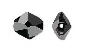 Swarovski kristal, Cosmic Freeform kraal, 16x14mm, jet