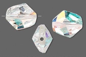 Swarovski kristal, Cosmic Freeform kraal, 16x14mm, clear AB