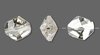 Swarovski kristal, Cosmic Freeform kraal, 12x11mm, crystal silver shade