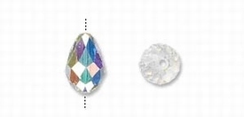 Swarovski kristal, druppel, 10,x7mm, crystal AB