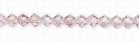 Swarovski kristal, Xilion bicones, 4mm, light amethyst