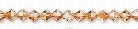 Swarovski kristal, Xilion bicone, 4mm, copper