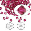 Swarovski kristal, Xilion bicone, 4mm, ruby