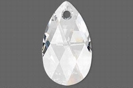 Swarovski kristal, platte druppel 38x24x13mm