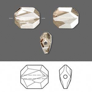 Swarovski kristal, graphic kraal, 12x10mm, crystal golden shadow