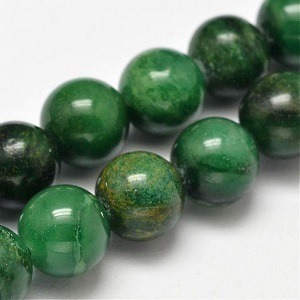 Afrikaans jade, ronde kraal, 8mm. Verkocht per snoer van ca. 39cm