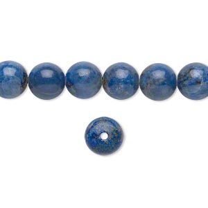 Lapis lazuli, denim, ronde kralen, 8mm. Verkocht per 25 stuks