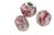 Cloisonné kraal, 14x10mm, zilverplated hart, gat 5mm, roze