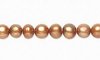 Zoetwaterparels, 'potatoe'-vorm, gold copper, 5-6mm. Per snoer van ca. 40cm