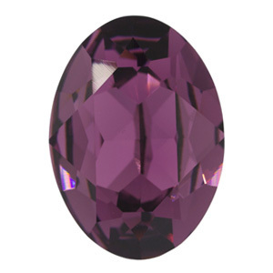 Swarovski kristal, fancy stone, ovaal 18x13mm, amethyst met zilverfoil rug