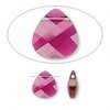 Swarovski kristal, platte briolette 11x10mm, ruby