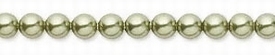 Swarovsi kristal, ronde parels, 4mm, light green. Per 30 stuks