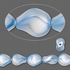 Swarovski kristal, curve parels, 9x8mm, light blue