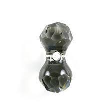 Swarovski kristal, modular 11x6mm, black diamond. Verkocht per 3 stuks