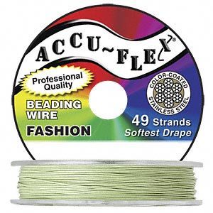 Accu-Flex® rijgdraad, 49-draads, helder gecoat lentegroen, dikte 0,61mm. Verkocht per rol van 9,1m.