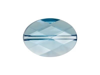 Swarovski kristal, ovale kraal, 14x10mm, aquamarine. Verkocht per stuk