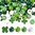Set van 160 grote vrolijke kralen in Ierse stijl: wit en groene kleuren