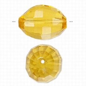 Celestial kristal, goud, ovale kraal, 27x21mm