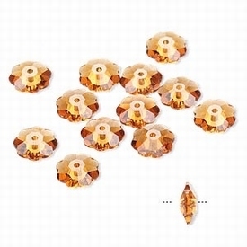Swarovski kristal, lochrose flower kralen, 8mm, topaz
